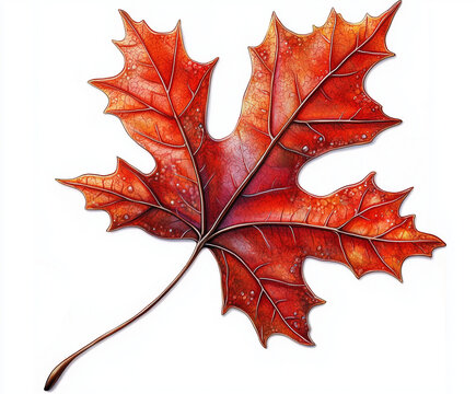 vintage red maple leaves