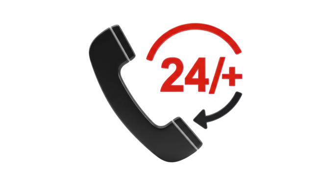 Isolated 24/7 Customer Support Icon