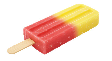 Isolated Mango and Raspberry Popsicle