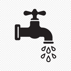 Faucet water vector icon. Water Faucet or tap icon. Vector illustration eps 10
