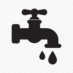 Faucet water vector icon. Water Faucet or tap icon. Vector illustration eps 10