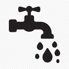Faucet water vector icon. Water Faucet or tap icon. Vector illustration eps 10