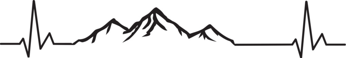 Vector Mountains Heartbeat