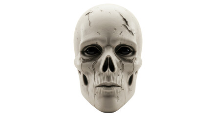 Fototapeta premium Isolated Human Skull with Empty Black Eyes