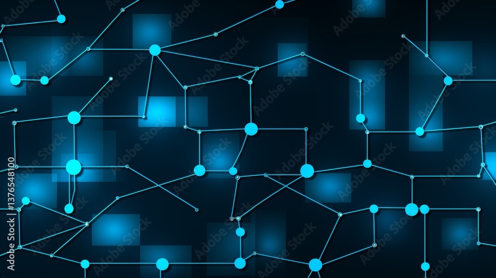 Poster abstract background design featuring blockchain technology concepts with minimalist detailing