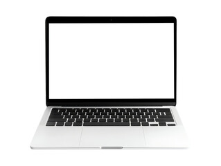 Fototapeta premium Laptop with empty screen isolated on transparent background
