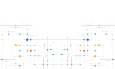 Digital technology background. Concept with technology line. Circuit board background technology