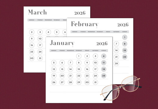 2026 Calendar Template Layout