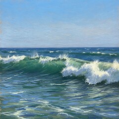 Fototapeta premium Impressionist Seaside Energy In Bright Pastels