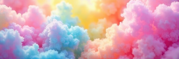 Pastel rainbow colored background resembling cotton candy, pastel, whimsical