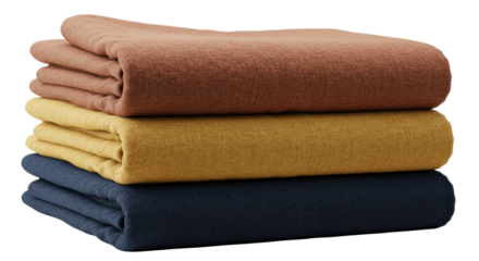 Isolated Stacked Folded Blankets