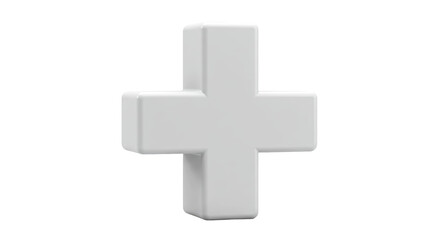 Obraz premium Isolated White Medical Cross Symbol