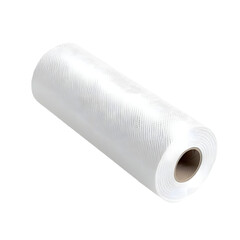 Fototapeta premium White roll of textured paper towel on a clean background showcasing its practical household use&nbsp;