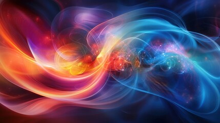 Fototapeta premium Creative studio vibrant abstract swirls of energy and motion