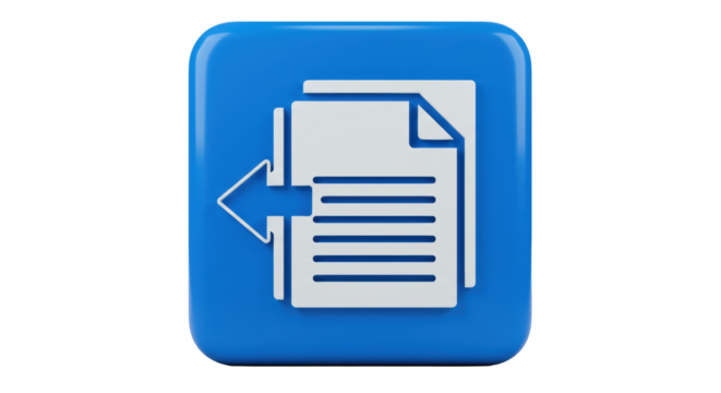 Isolated Digital File Sharing Paperwork and Arrow