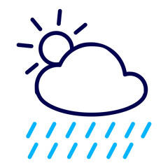 Rainy Outline Color icon