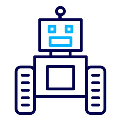 robot Outline Color icon