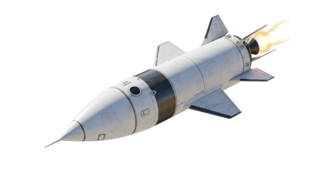 Isolated Missile Rocket Spacecraft Military Technology