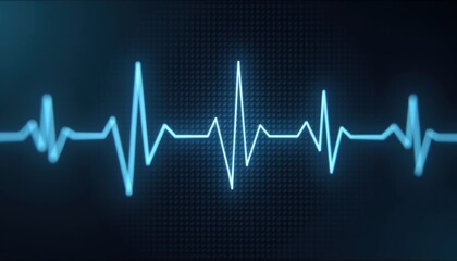 Fototapeta premium Heartbeat waveform on digital screen 
