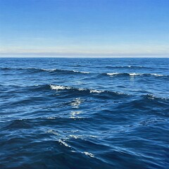 Fototapeta premium Sunlight Reflecting on Gentle Ocean Waves