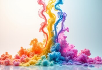Obraz premium colorful smoke on a blue background