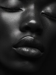 Woman's Face Close Up Eyes Closed,