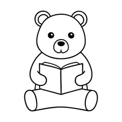 animal coloring page vector 