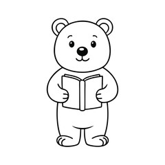 animal coloring page vector 