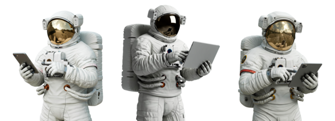 The astronaut set. Ideal for space themes, scientific exploration, advanced technology or creative projects related to the universe and space missions, nature.