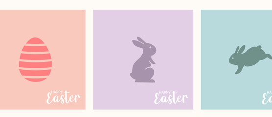 Easter banner set, cards, posters