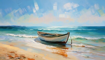 Fototapeta premium Peaceful Coastline With Gentle Blue Sea