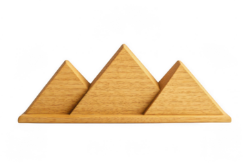 Giza pyramids digital rendering with a clear background