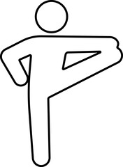 Exercise Fitness Sport people making exercises icon in line isolated on transparent background