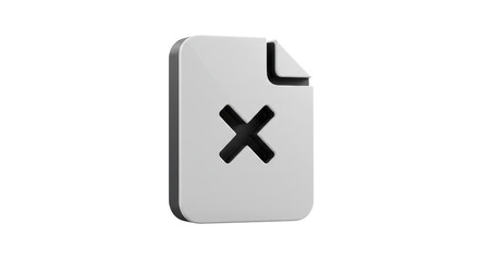 Isolated Delete File Icon