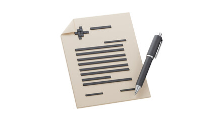 Isolated Document and Pen