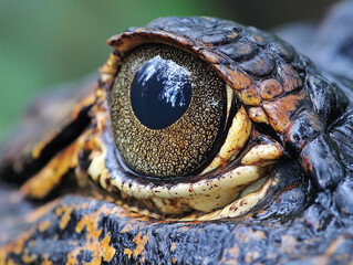 Reptile's eye close-up 