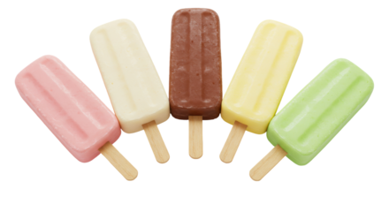 Isolated Five Popsicles
