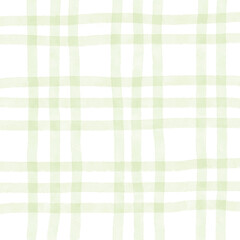 Sage Green Plaid Gingham Hand Drawn Background Pattern Overlay