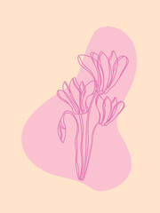 painted forest cyclamen in the linart style
