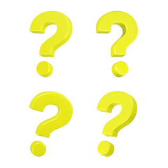 speech bubbles with a question mark 3d icon set