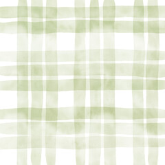 Sage Green Plaid Gingham Hand Drawn Background Pattern Overlay