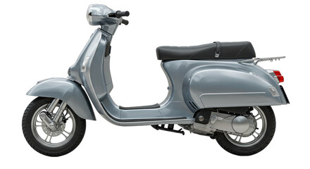 Isolated Silver Scooter