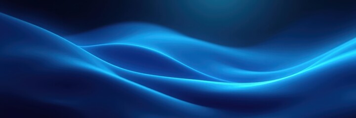 Mystical Blue Glowing Waveforms