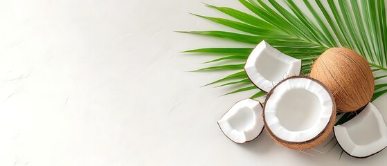 Tropical Coconut Palm Leaf.