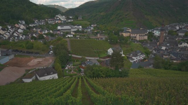 Panoramic View of Cochem and Surroundings from Reichsburg Castle in Germany