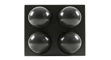 Isolated Black Soundproofing Foam Panel