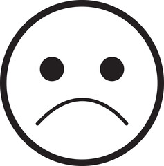 Fototapeta premium Doodle Emoji face icon. drawn sketch style. different expression emotion mood in line isolated on transparent background