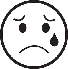 Doodle Emoji face icon. drawn sketch style. different expression emotion mood in line isolated on transparent background