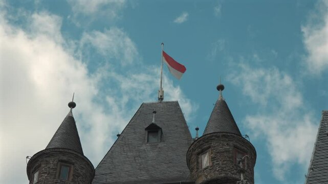 Scenic View of Reichsburg Cochem Castle in Germany