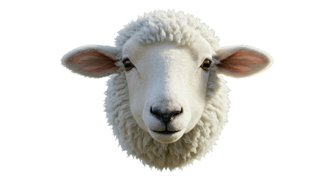 Isolated Sheep Head
